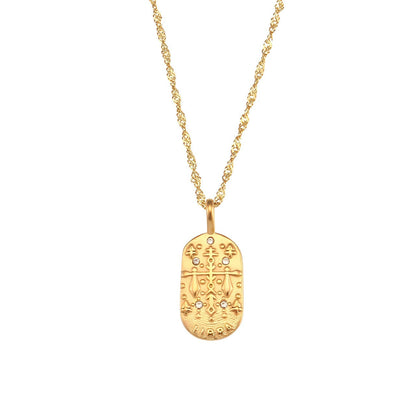 Zodíaco Chain Braided Necklace (18K Gold Plated)