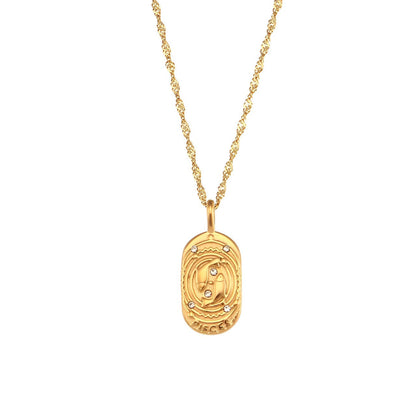 Zodíaco Chain Braided Necklace (18K Gold Plated)