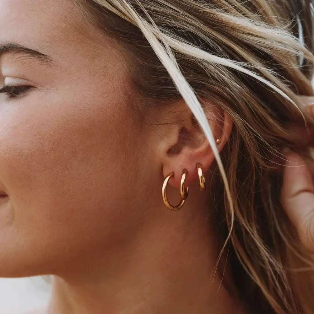 Aro Trío Earrings (Chapados in Gold 18K)