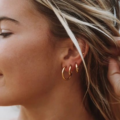 Aro Trío Earrings (Chapados in Gold 18K)
