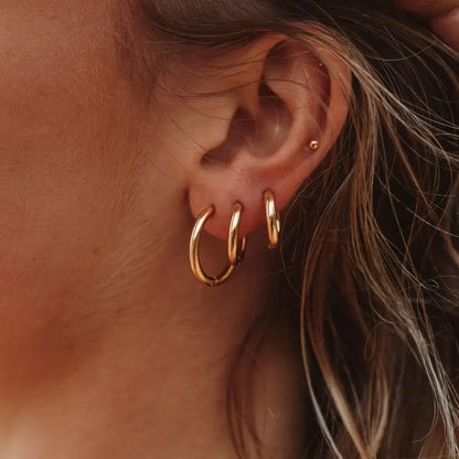 Aro Trío Earrings (Chapados in Gold 18K)