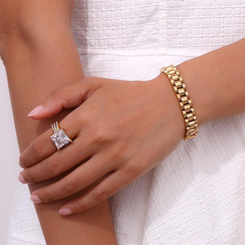 Links Bold Bracelet (Gold Plated)
