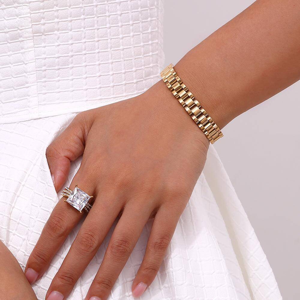 Links Bold Bracelet (Gold Plated)