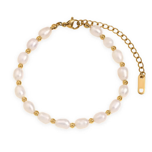 Classic of Natural Pearls Bracelet (Chapada in Gold)