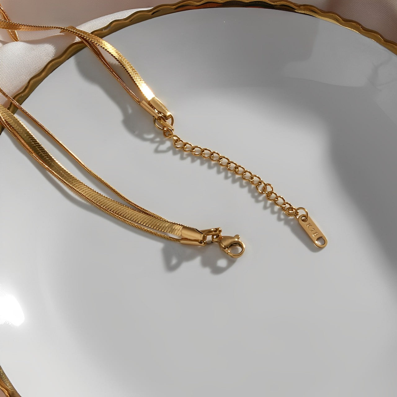 Mixto of Malla and Cola of Ratón Necklace (18K Gold Plated)