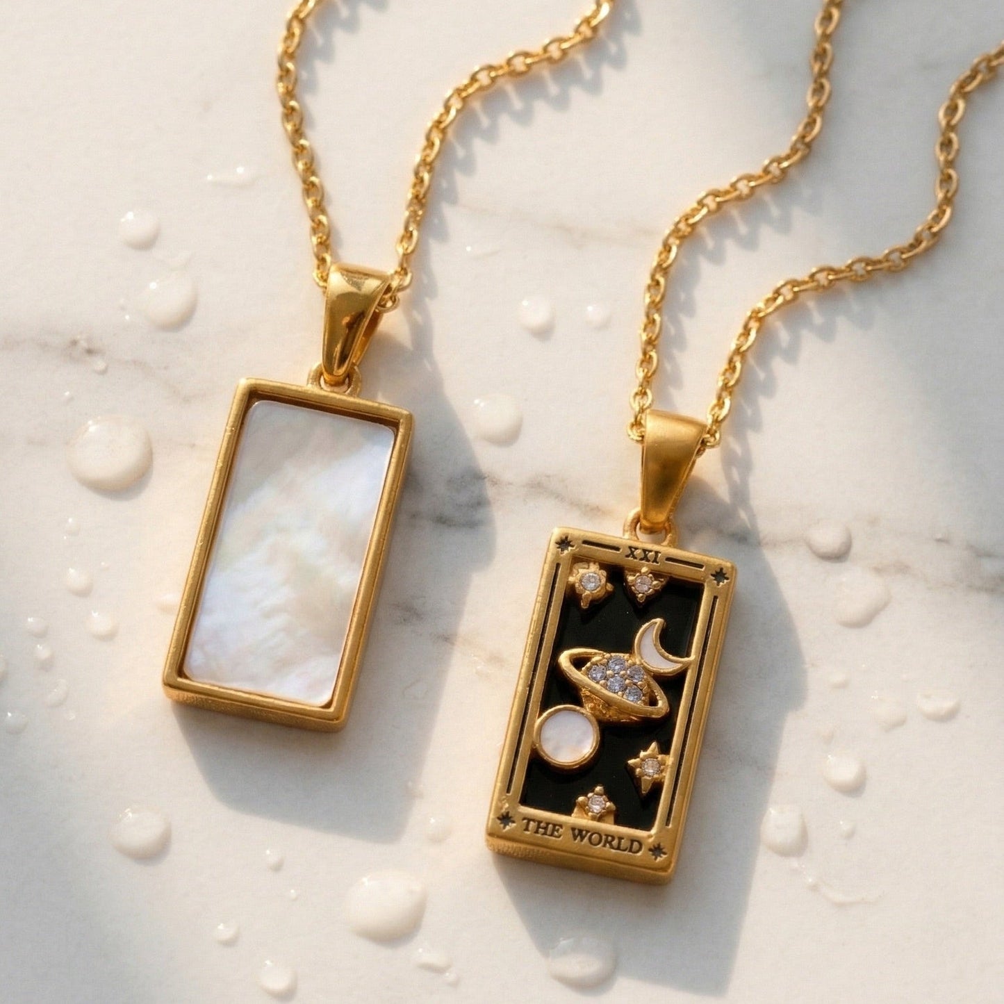 Collection Tarot - Necklaces with Pendants of the Cartas (18K Gold Plated)