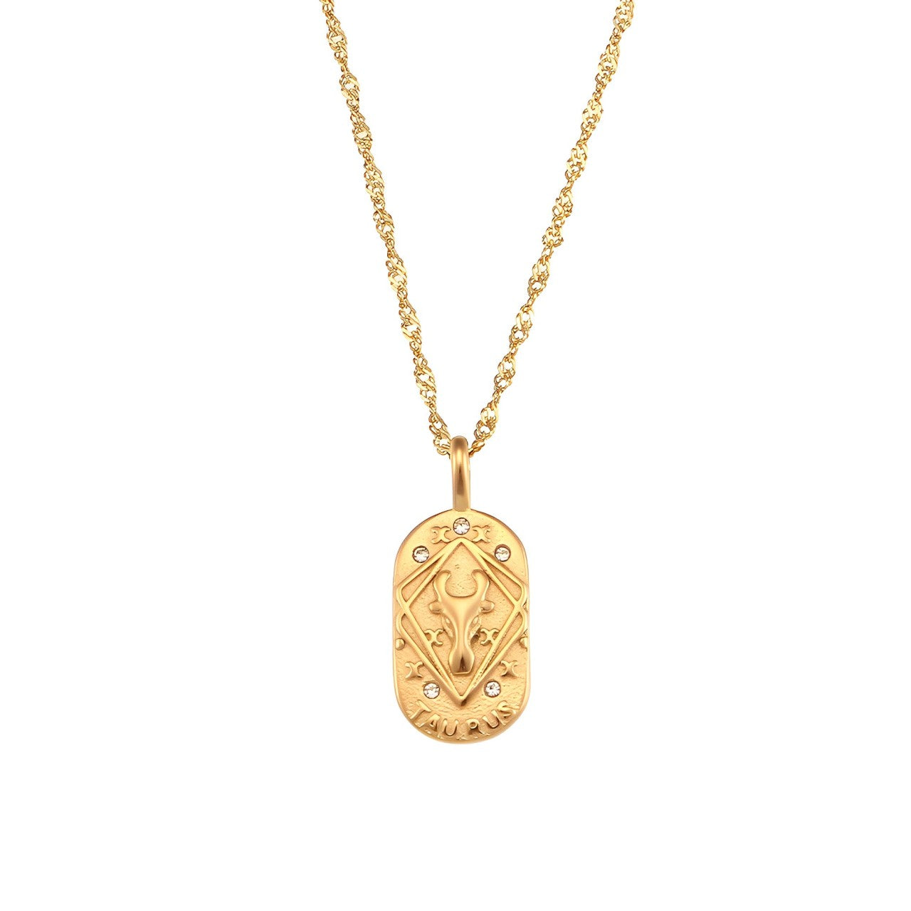 Zodíaco Chain Braided Necklace (18K Gold Plated)
