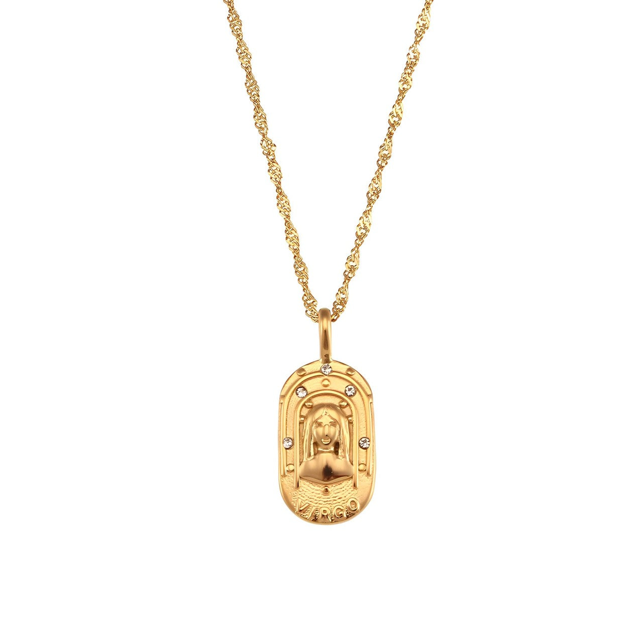 Zodíaco Chain Braided Necklace (18K Gold Plated)