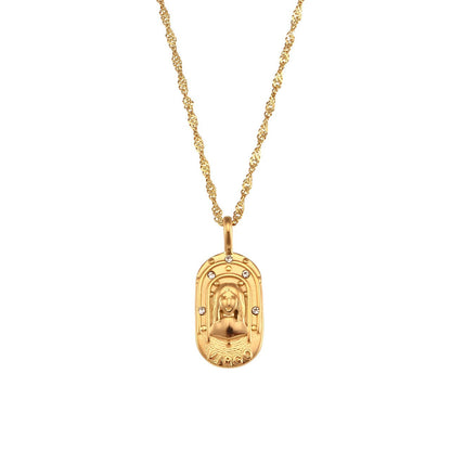 Zodíaco Chain Braided Necklace (18K Gold Plated)