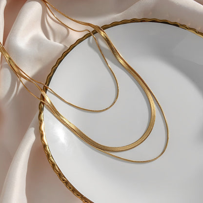 Mixto of Malla and Cola of Ratón Necklace (18K Gold Plated)